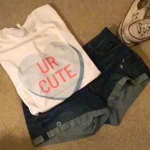 Conversation Heart Tee, size M